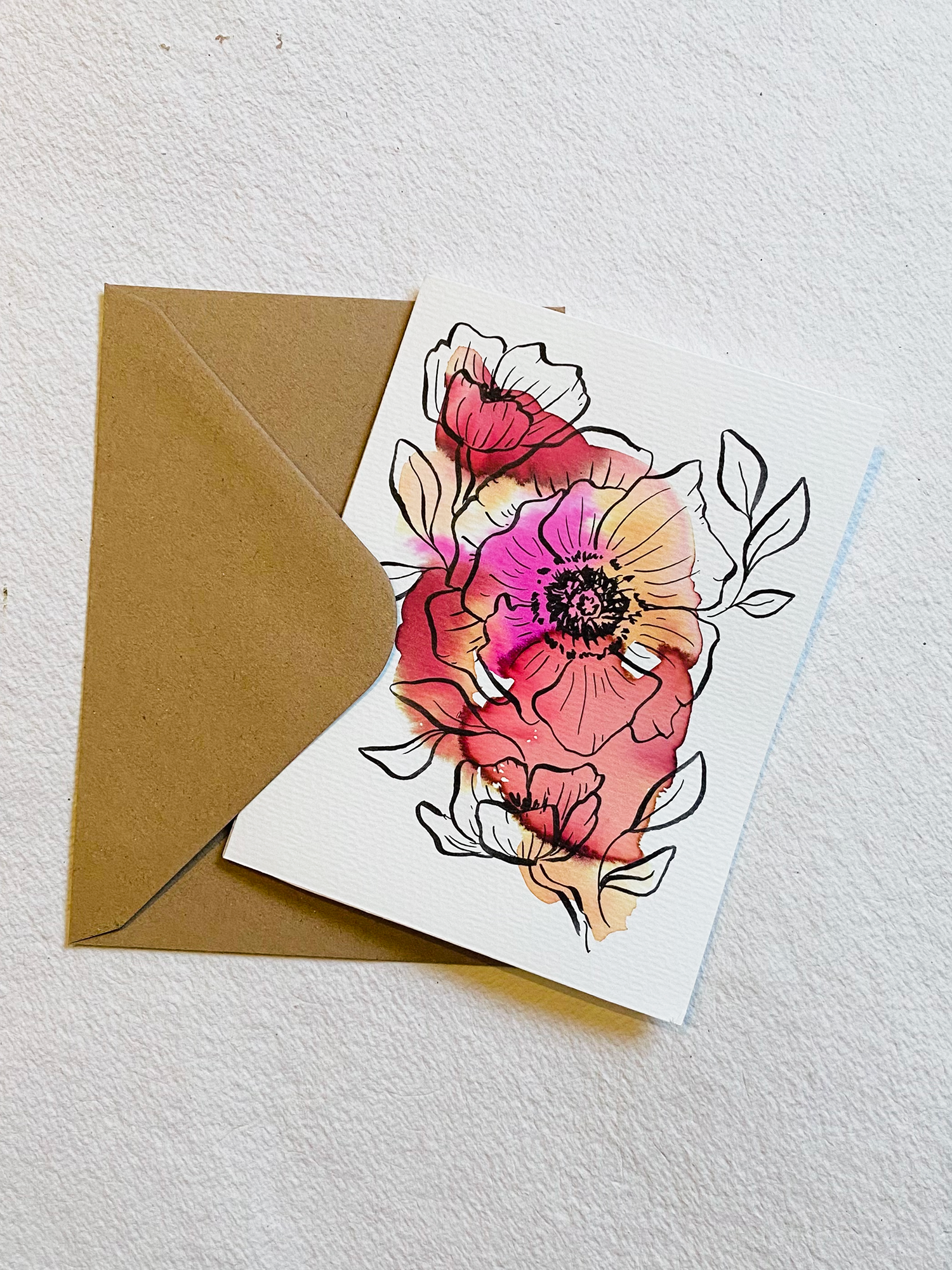 Hand Painted Card – Zoë Kozyrakis Art Studio Hand Painted Card – Zoë Kozyrakis Art Studio